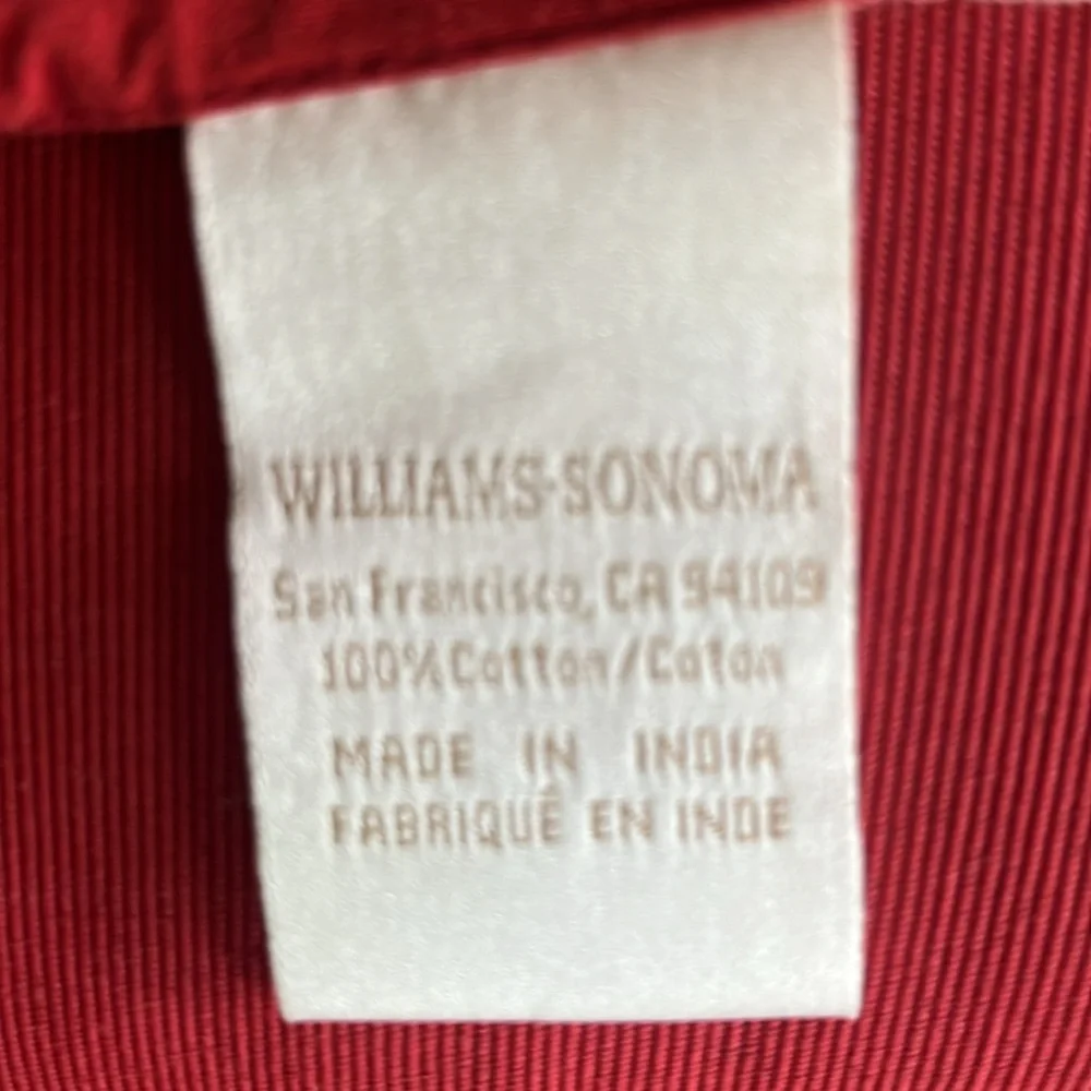 WILLIAMS-SONOMA 12 Days of Christmas cotton napkins